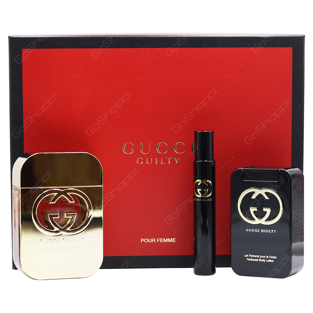 Gucci Guilty Pour Femme Gift Set 3pcs - Buy Online