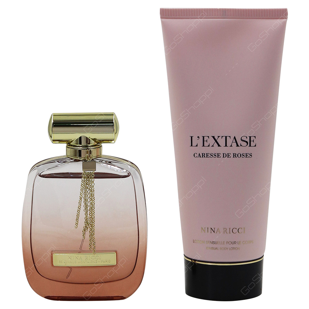 Nina Ricci L Extase Caresse De Roses Gift Pack Eau De Parfum 80ml Lotion 200ml