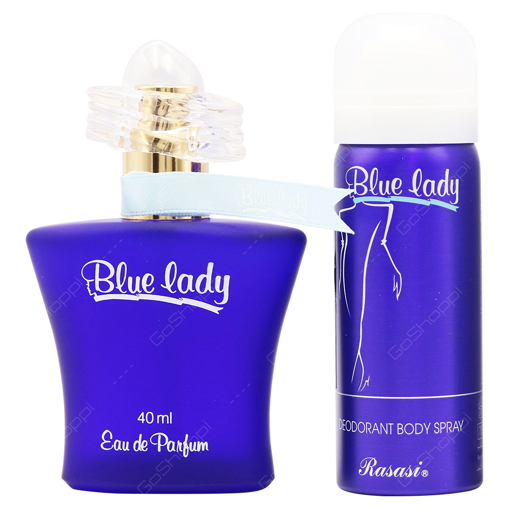 Rasasi Blue Lady Eau De Parfum With Free Deo Spray 40ml