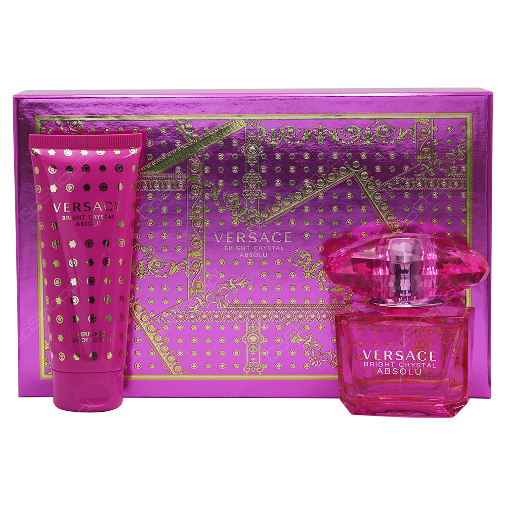 Versace Bright Crystal Asbolu Gift Set With Pouch For Women 3pcs