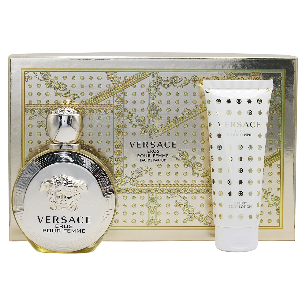 Versace Eros Gift Set With Pouch For Women 3pcs