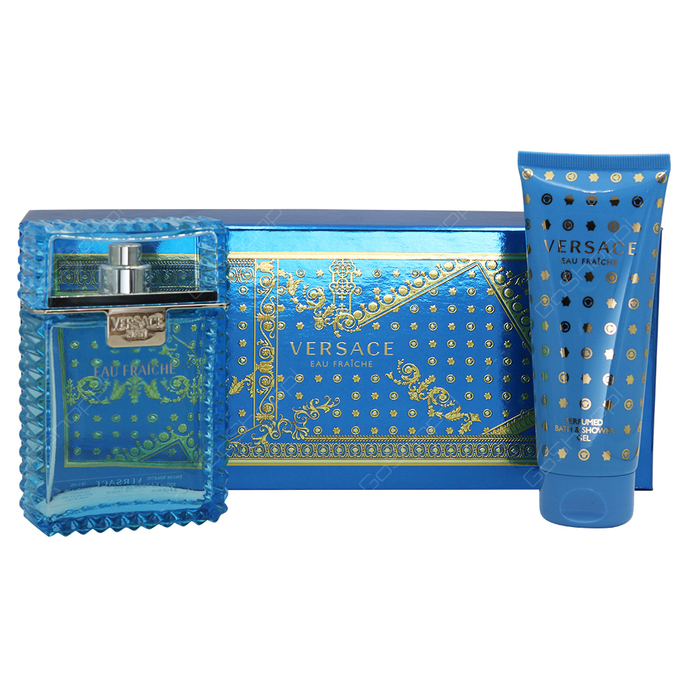 Versace Man Eau Freche Gift Set With Pouch 3pcs