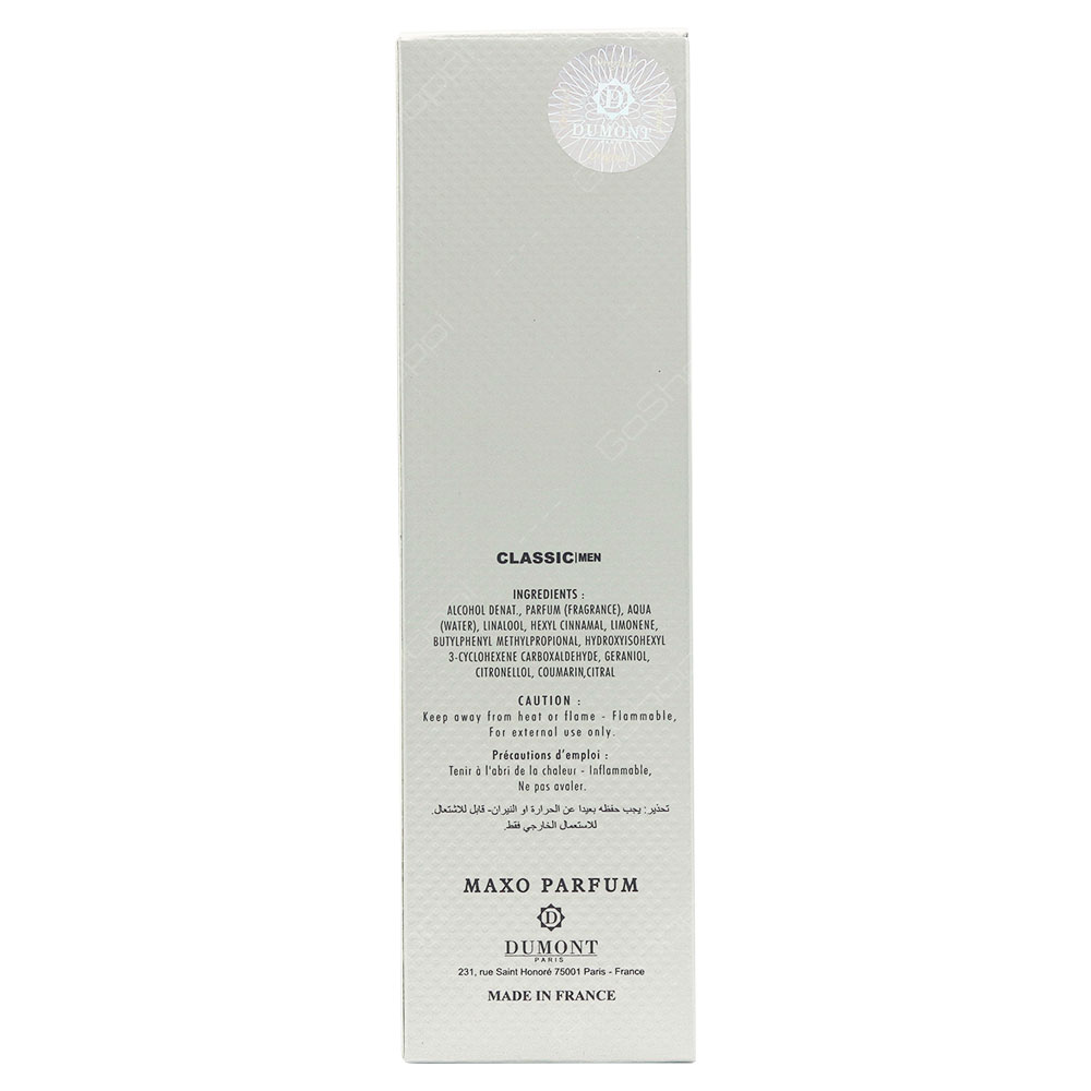 Dumont Classic Men Eau De Toilette 100ml