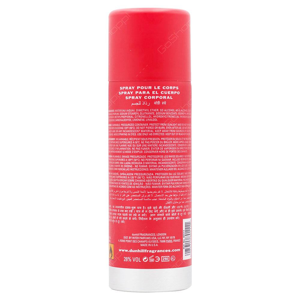 Dunhill Desire Body Spray For Men 195ml