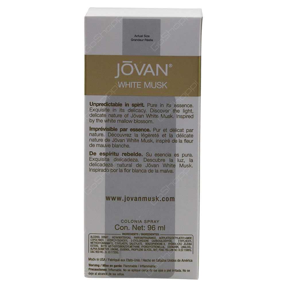 Jovan White Musk Colonge Spray For Women 96ml