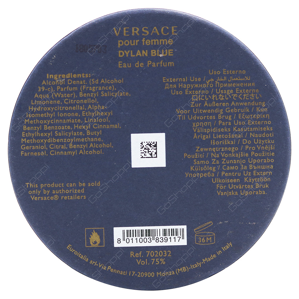 Versace Dylan Blue Pour Femme 100ml 100ml