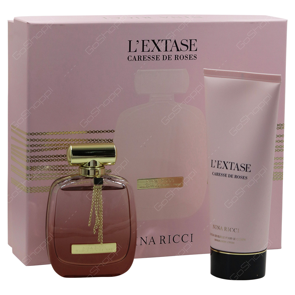 Nina Ricci L Extase Caresse De Roses Gift Pack Eau De Parfum 80ml Lotion 200ml