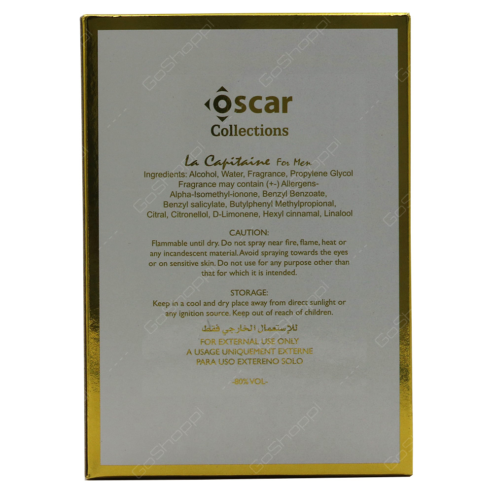 Oscar Collections La Capitaine For Men Eau De Toilette 100ml