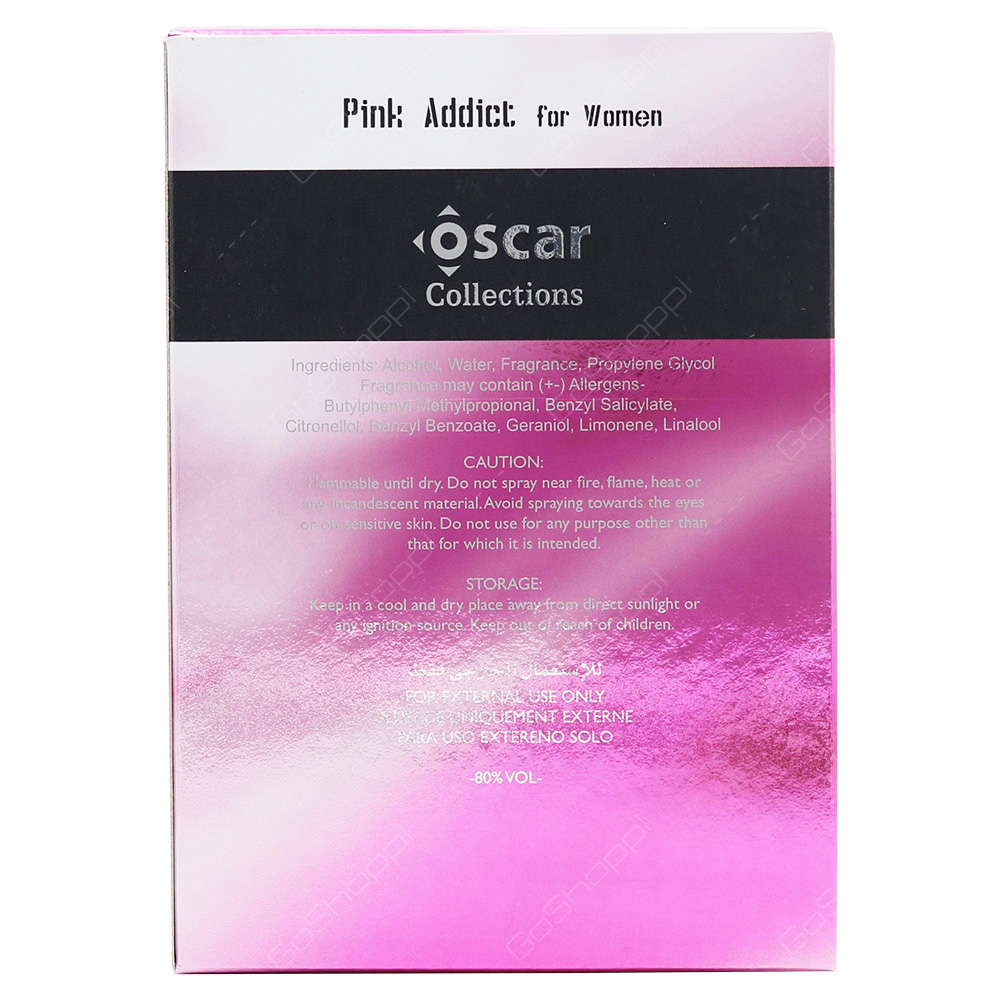 Oscar Collections Pink Addict For Women Eau De Parfum 100ml