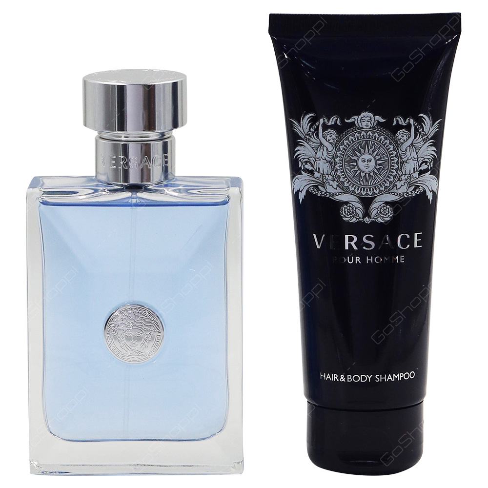 Versace Pour Homme Gift Set Eau De Toilette 100ml Hair And Body Shampoo 100ml